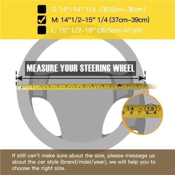 Steering Wheel Cover for Women Men Bling Bling Crystal Diamond Sparkling Car SUV - Picture 6 of 6